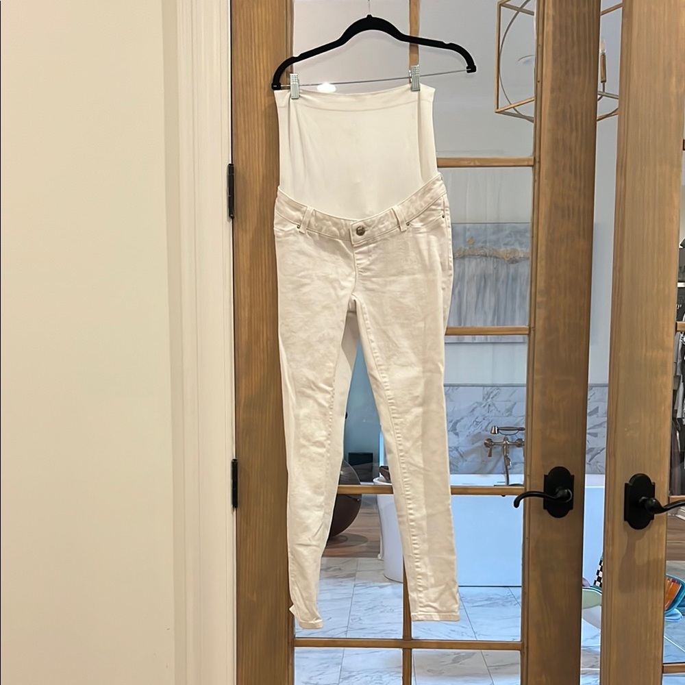 Seraphine maternity size 6 over the bump Women's White Jeans